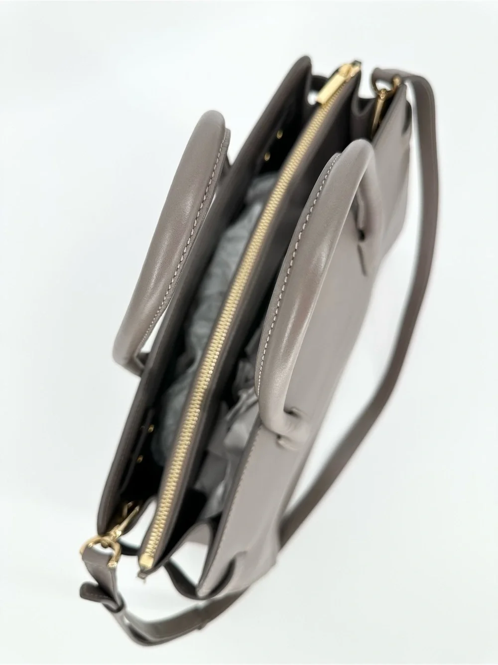 Cuyana Work Satchel in Clay Smooth Leather